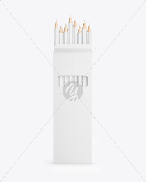 Box with Pencils Mockup PSD #3