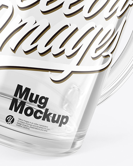 Clear Glass Mug Mockup PSD #1