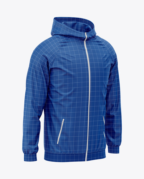 Hooded Windbreaker Mockup outerwear 11870