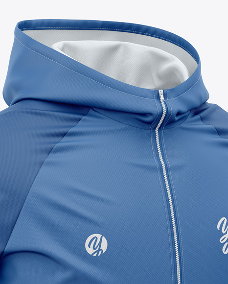 Hooded Windbreaker Mockup hooded windbreaker 11867
