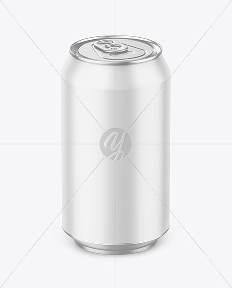 330ml Metallic Drink Can w  Matte Finish Mockup PSD #3