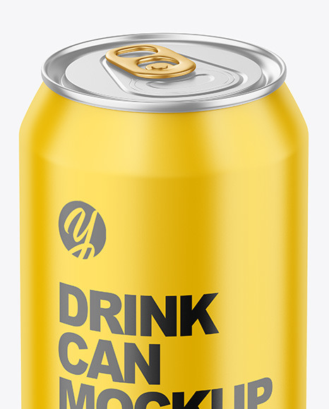 330ml Metallic Drink Can w  Matte Finish Mockup PSD #7