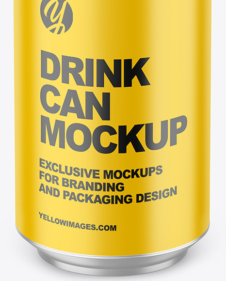 330ml Metallic Drink Can w  Matte Finish Mockup PSD #5