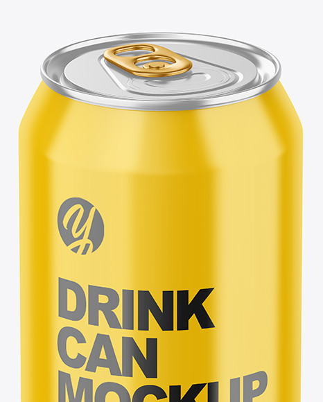 330ml Metallic Drink Can w  Glossy Finish Mockup PSD #7