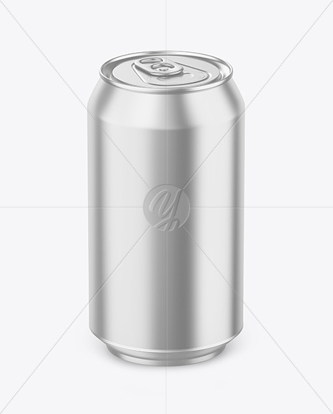 330ml Matte Metallic Drink Can Mockup PSD #3