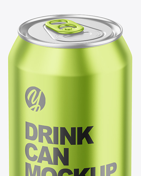 330ml Matte Metallic Drink Can Mockup PSD #7