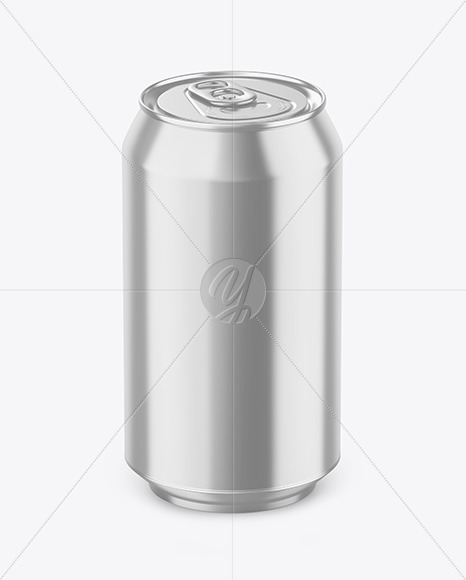 330ml Glossy Metallic Drink Can Mockup PSD #3