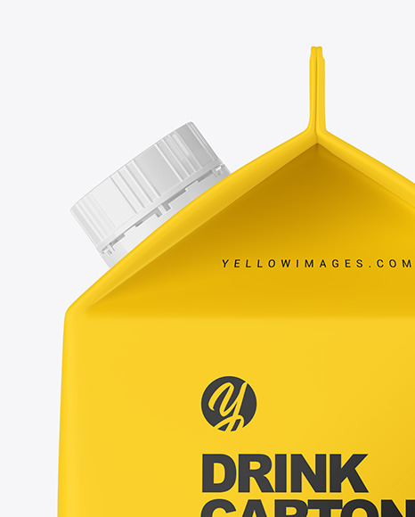 Matte Drink Carton with Screw Cap Mockup PSD #2