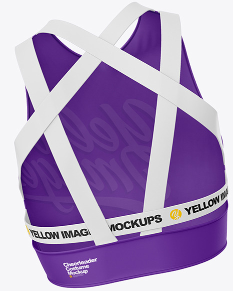Cheerleader Costume Mockup – Back View PSD #2