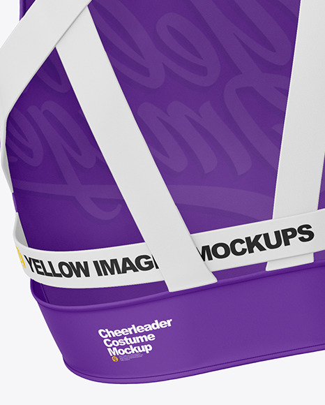 Cheerleader Costume Mockup – Back View PSD #1
