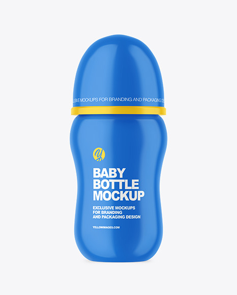 Glossy Baby Bottle Mockup PSD #2