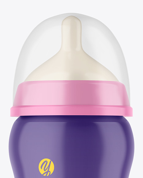 Glossy Baby Bottle Mockup PSD #1