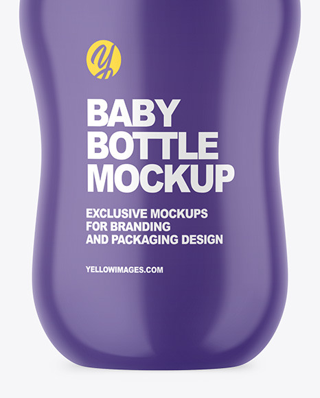 Glossy Baby Bottle Mockup PSD #6