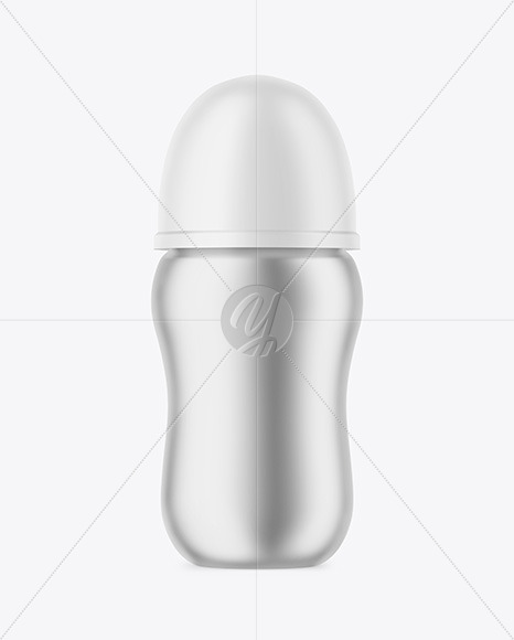 Matte Metallic Baby Bottle Mockup PSD #3