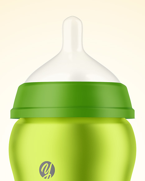 Matte Metallic Baby Bottle Mockup PSD #5