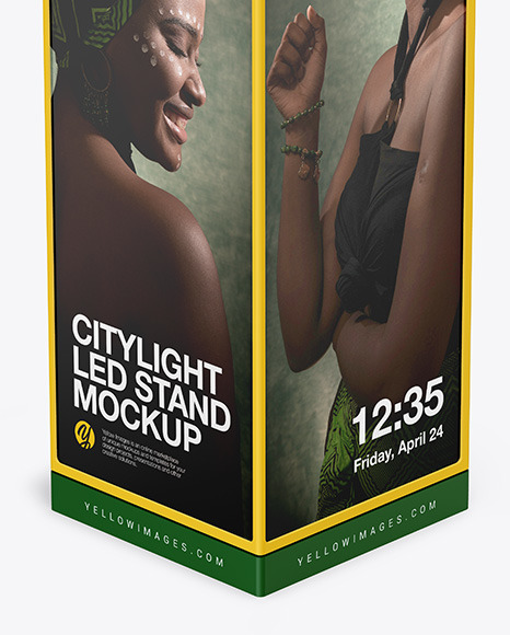 LED Citylight Stand Mockup PSD #1