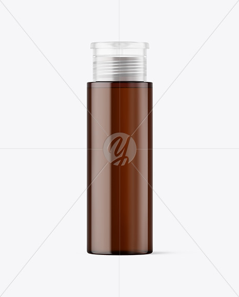 Amber Cosmetic Bottle Mockup PSD #3