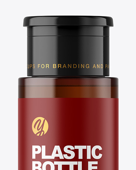 Amber Cosmetic Bottle Mockup PSD #6