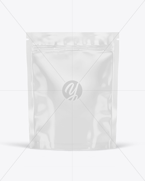 Glossy Stand Up Pouch W  Zipper Mockup PSD #3