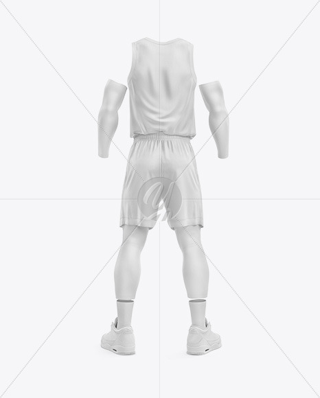 Basketball Kit Mockup   Back View PSD #3