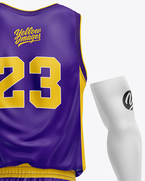 Basketball Kit Mockup   Back View PSD #7