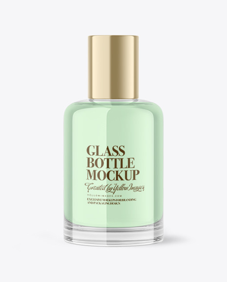 Glass Cosmetic Bottle Mockup PSD #2