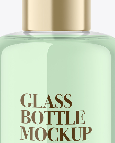 Glass Cosmetic Bottle Mockup PSD #4