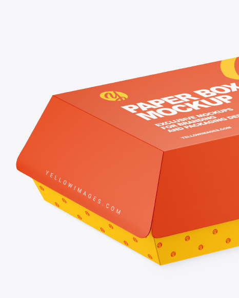 Paper Food Box Mockup dinner 89009