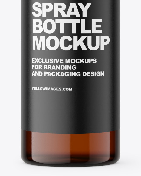 Amber Spray Bottle Mockup mist 89006