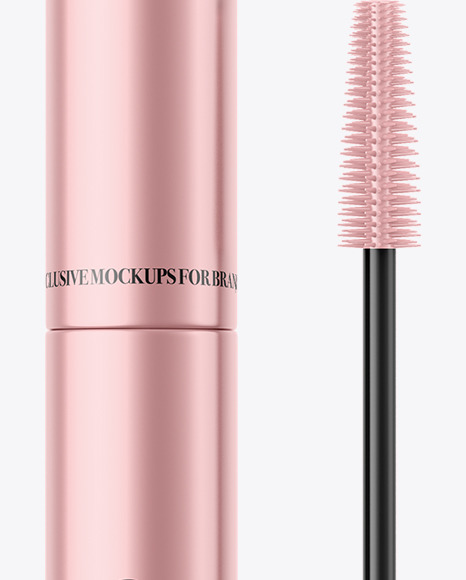 Metallic Mascara Tube Mockup PSD #2