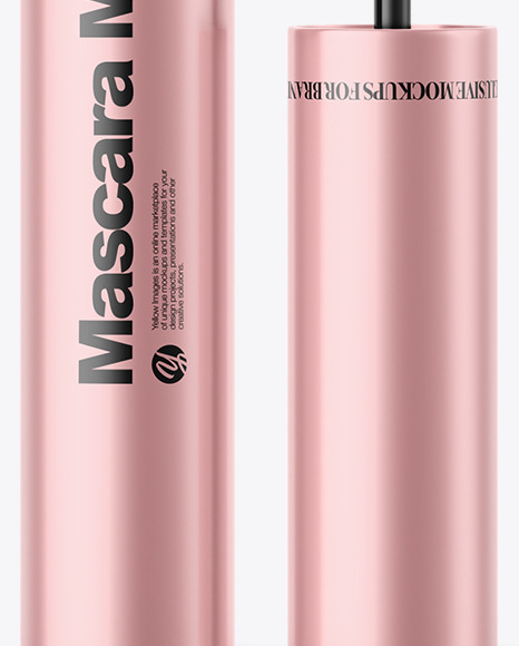 Metallic Mascara Tube Mockup PSD #1