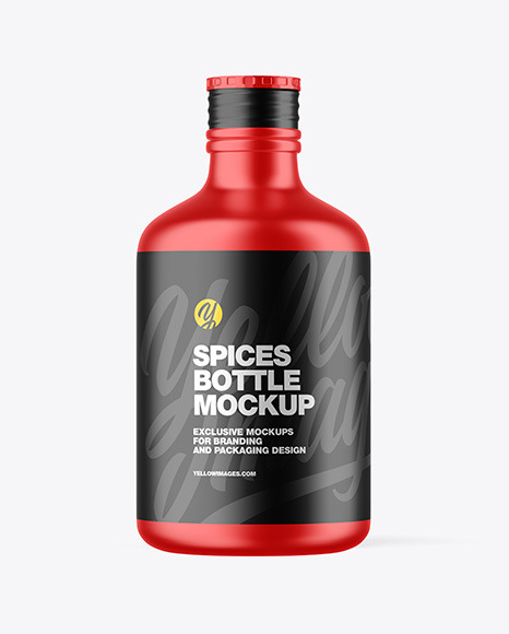 Matte Metallic Spices Bottle Mockup