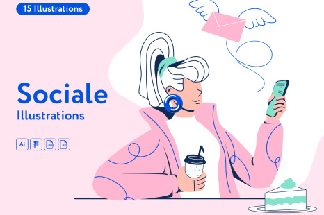 Sociale Illustrations