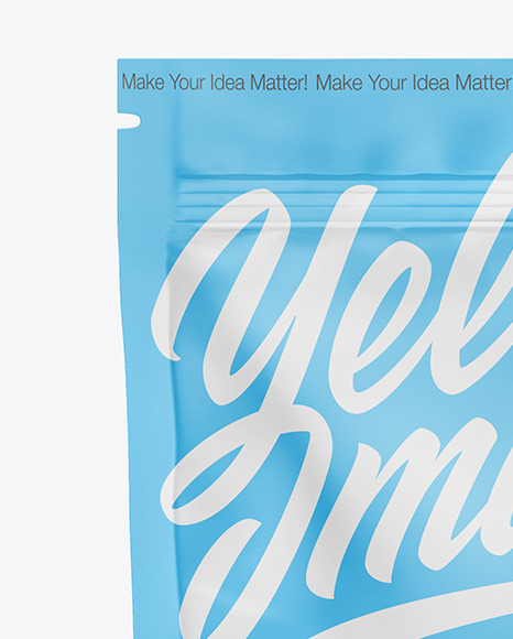 Matte Stand Up Pouch W/ Zipper Mockup