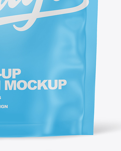 Matte Stand Up Pouch W/ Zipper Mockup