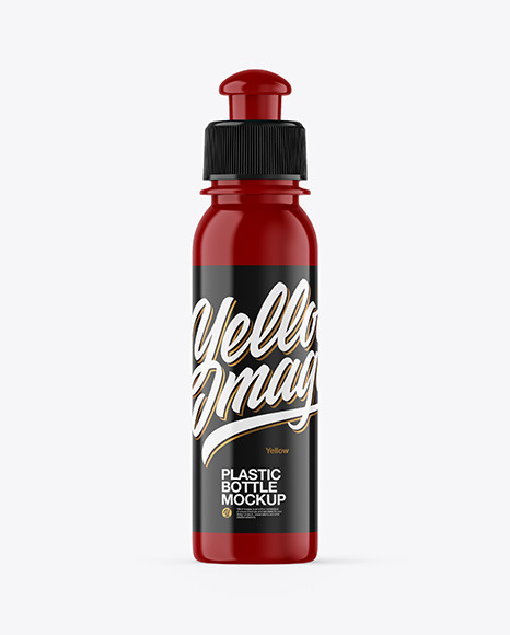 Glossy Plastic Bottle Mockup