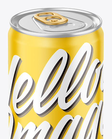 330ml Metallic Drink Can w  Matte Finish Mockup PSD #7