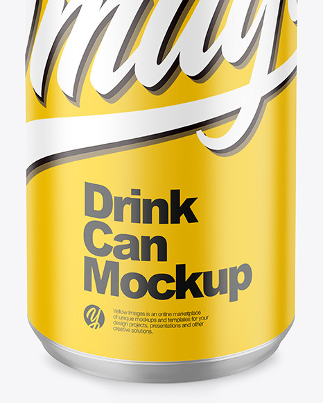 330ml Metallic Drink Can w  Matte Finish Mockup PSD #5