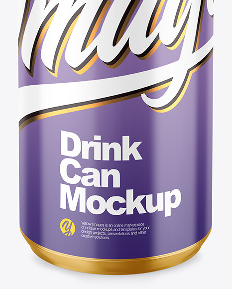 330ml Metallic Drink Can w  Glossy Finish Mockup PSD #6