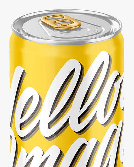330ml Metallic Drink Can w  Glossy Finish Mockup PSD #7