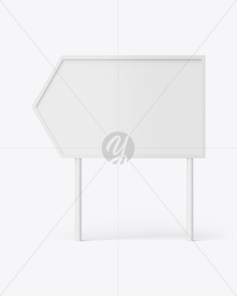 Glossy Advertising Sign Board Mockup PSD #3