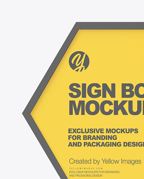 Glossy Advertising Sign Board Mockup PSD #2