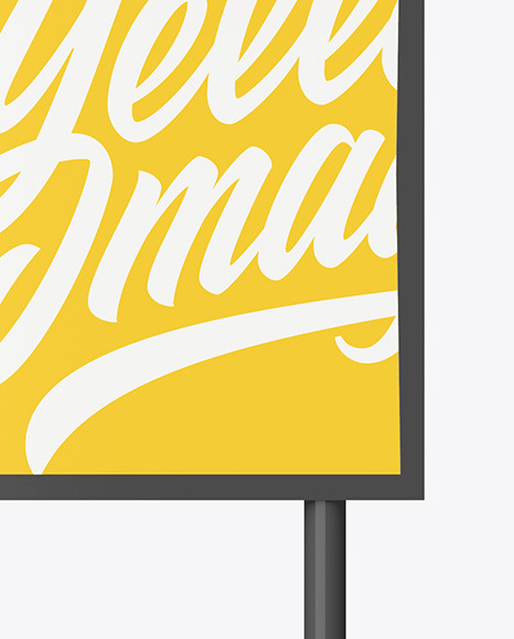 Glossy Advertising Sign Board Mockup PSD #1