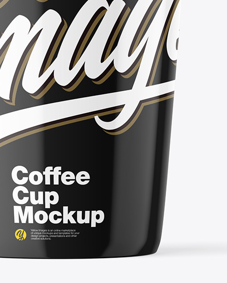 Glossy Plastic Coffee Cup Mockup PSD #1