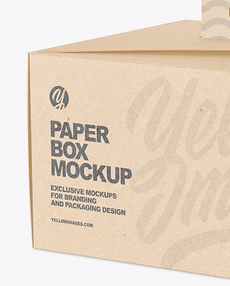 Kraft Paper Box Mockup PSD #3