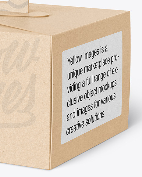 Kraft Paper Box Mockup PSD #4