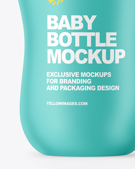 Matte Baby Bottle with Opened Cap Mockup PSD #6