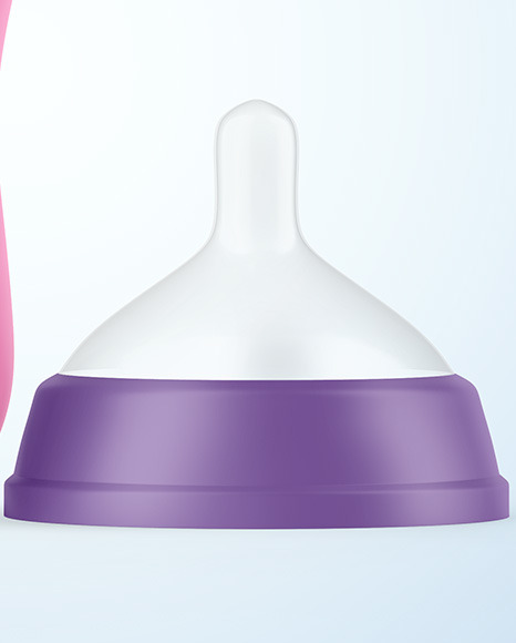 Matte Baby Bottle with Opened Cap Mockup PSD #5