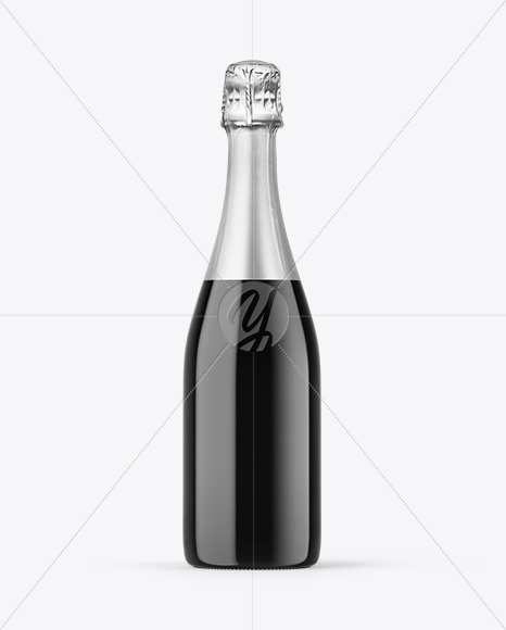 Dark Glass Champagne Bottle Mockup alcohol 88852