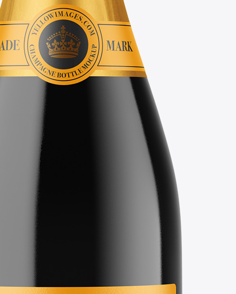 Dark Glass Champagne Bottle Mockup bottle mockup 88855
